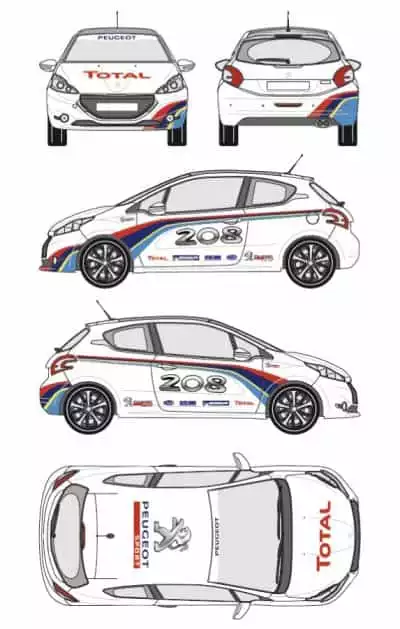 DECORATIF PEUGEOT 208 RC2 VERSION FULL