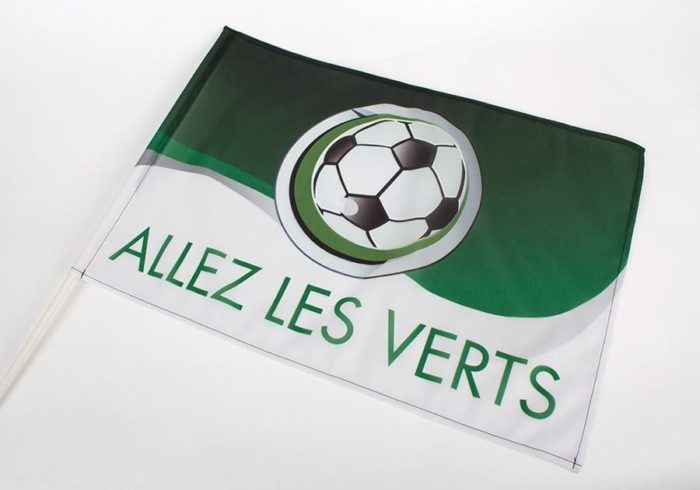 Drapeau Quadri 60x40cm avec Hampe Bois