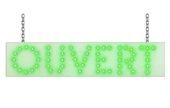 Enseigne Lumineuse Ouvert LED 65x15cm