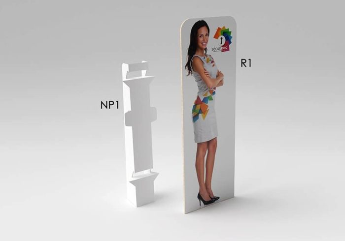 Totem Carton Alvéolaire 80x180x30cm – Image 3