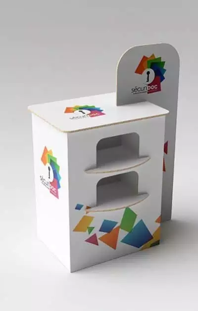 Comptoir d'Accueil Quadri en Carton
