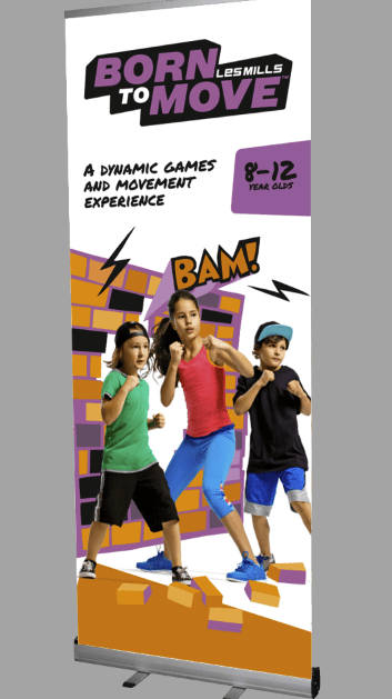 Roll-up 100x200cm Born to Move 8-12ans