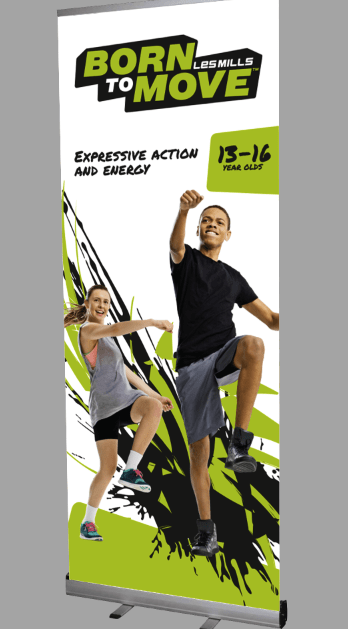 Roll-up 100x200cm Born to Move 13-16ans