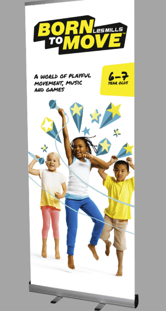 Roll-up 100x200cm Born to Move 6-7ans