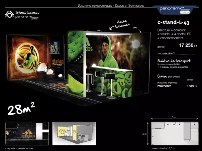 Stand Lumineux 28m2 - C-Stand L-43