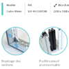 Cadre tissu autoportant 40mm - H220xL100cm – Image 2