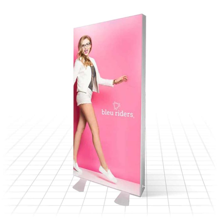 Cadre Lumineux tissu LED 125mm recto/verso - H250xL100cm