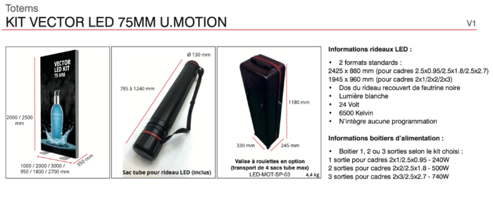 VECTOR LED 75MM U.MOTION + programmation incluse – Image 2